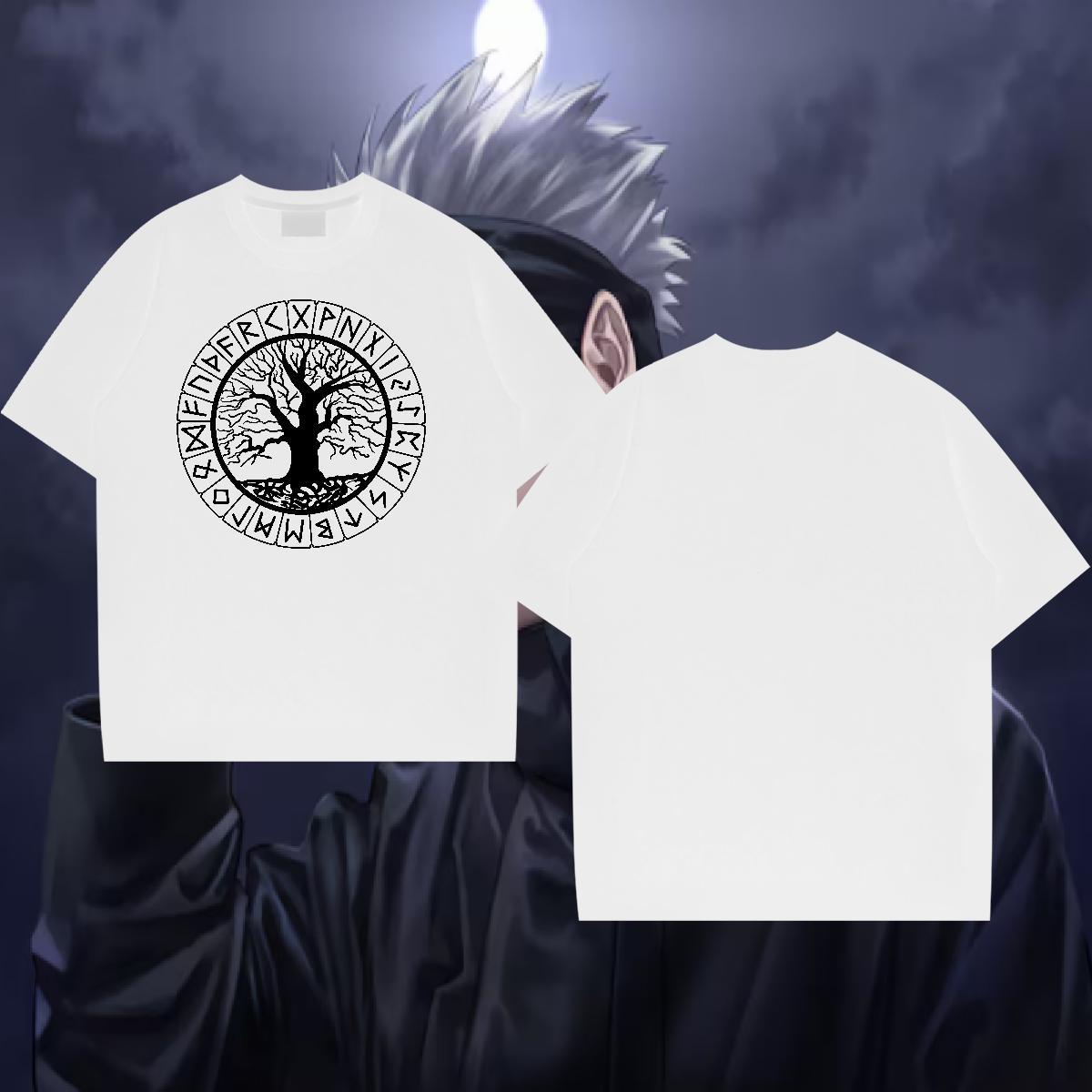 Classic T Shirts Men 230g Cotton tree Daily Wear Tshirts Pure Cotton Wholesale Men Tees DIY Logo Oversized