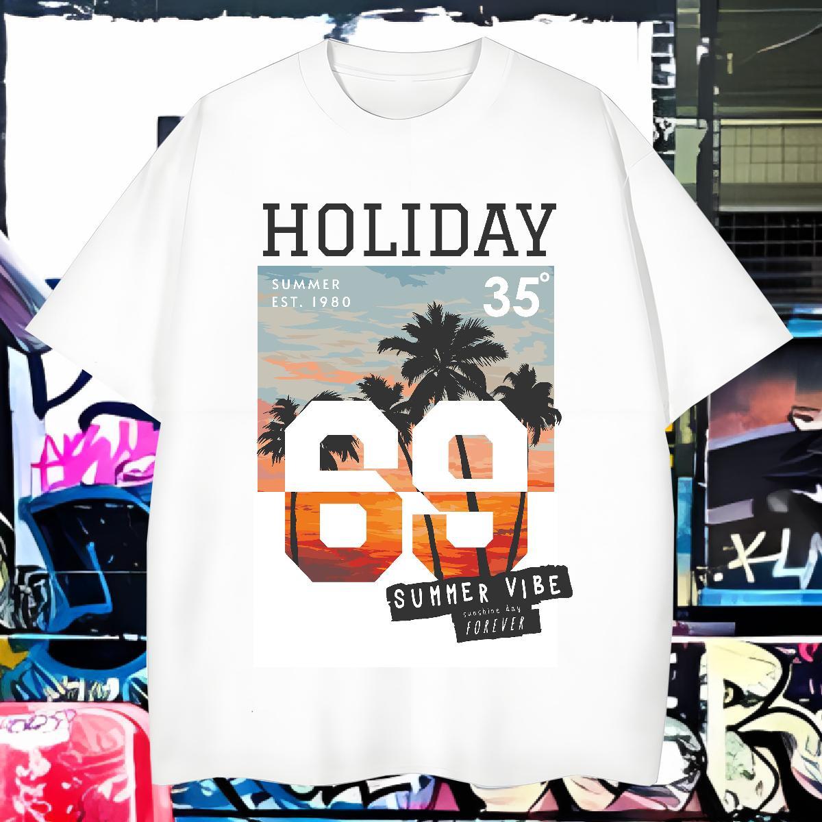 Fashion Designer Man T Shirts 230g 100% Cotton tree Daily Outfit Tees Shirts Breathable Classic Mens Tshirts Oversized