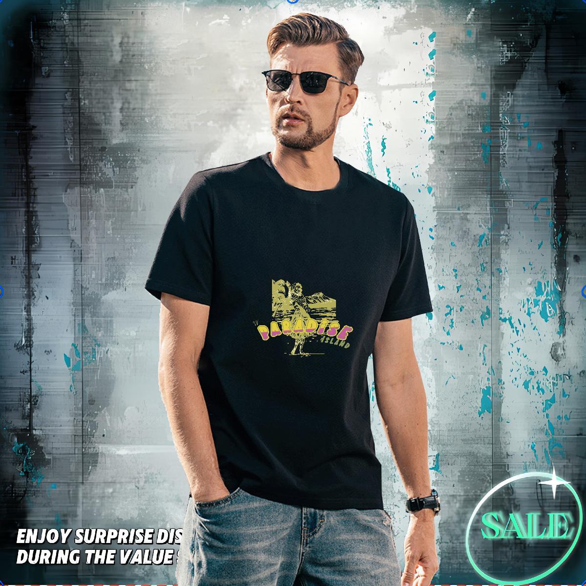 Men T Shirts 230g Pure Cotton Lines Street Casual Breathable Short Sleeve Asian Size Men Clothes T-Shirt Fashion Designer Comfortable Tees Shirts