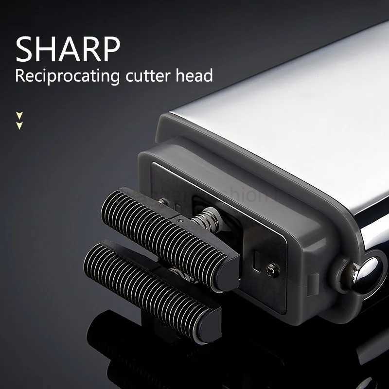 Cordless Metal Rechargeable Hair Beard Electric Shaver For Men Powerful Electric Razor Head Bald Shaving Machine Wet DryXJ240806