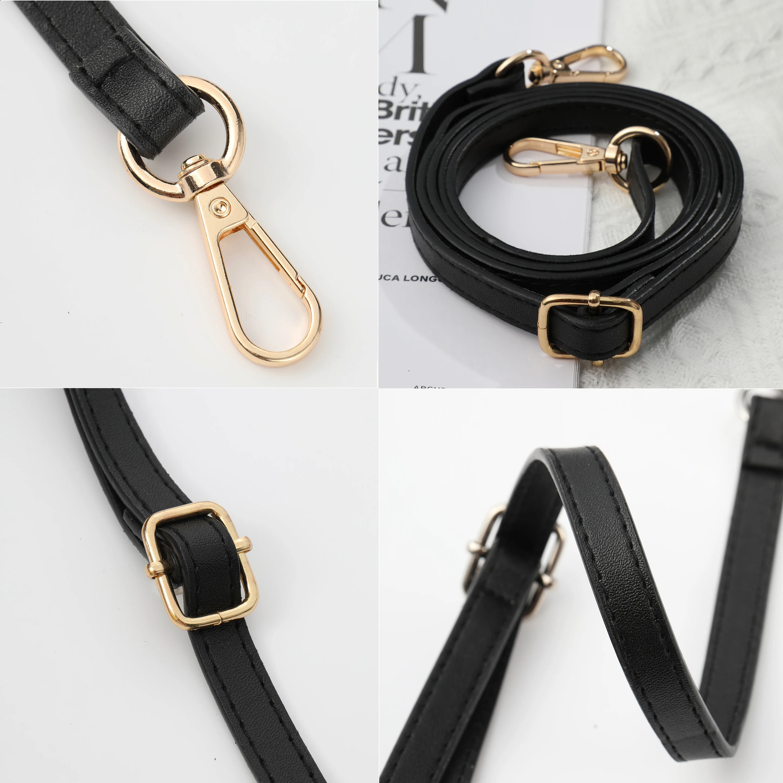 DHwanglijia 125CM long PU leather designer bag bag with accessories handbag 12CM wide shoulder strap for cross body replacement 240820