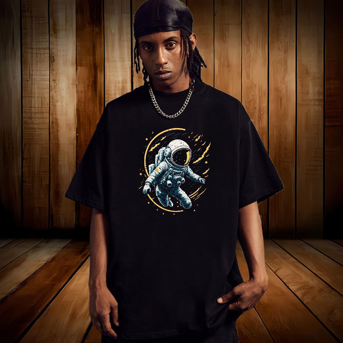 T-Shirts 230g Pure Cotton universe Street Wear O-Neck Short Sleeve Black Oversized Men Tshirts Classic Casual High Quality Tops