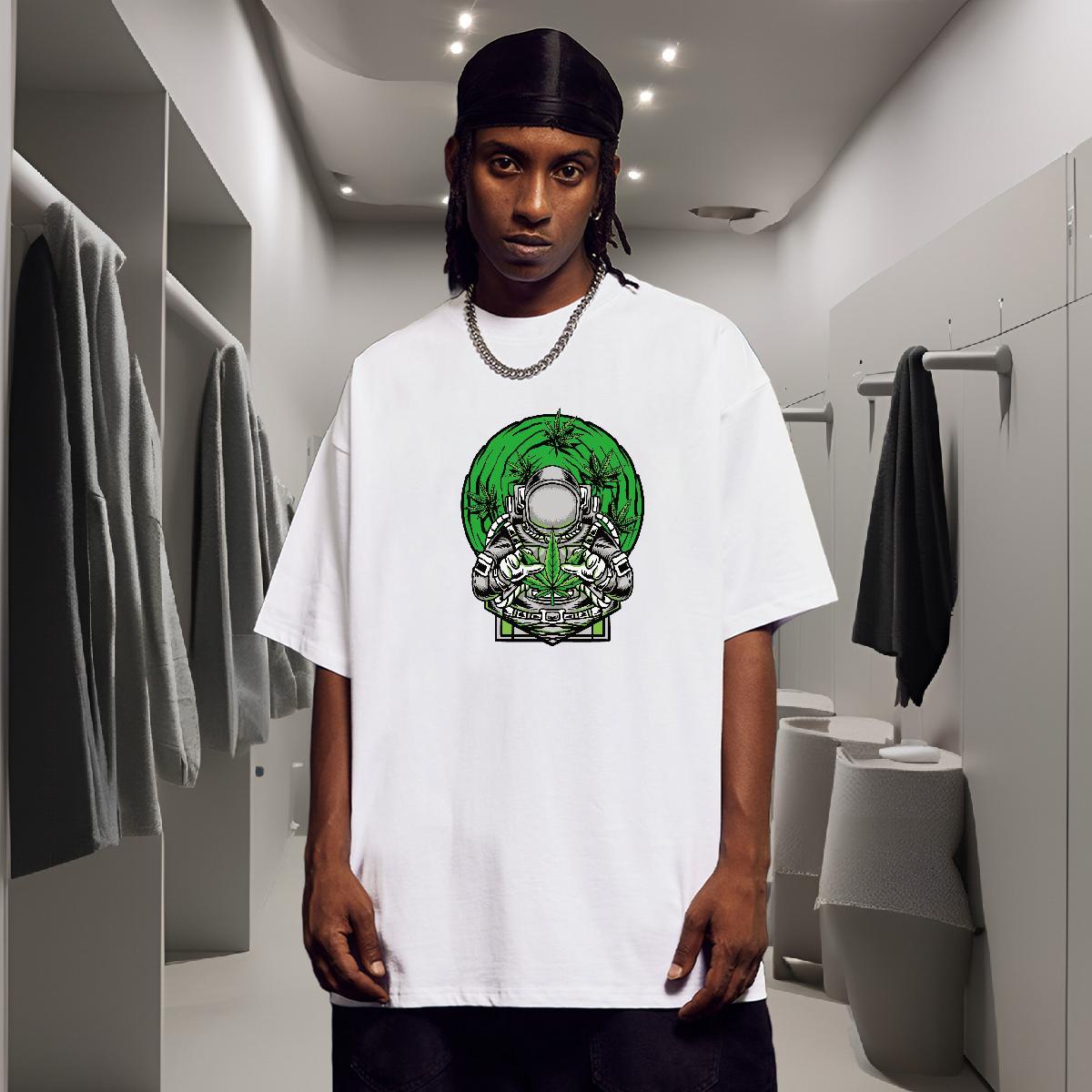 T Shirts Men 230g Cotton universe Daily Wear Breathable Crew Neck DIY Tshirt for Man Woman DIY Customized TOP Quality Tee Shirt