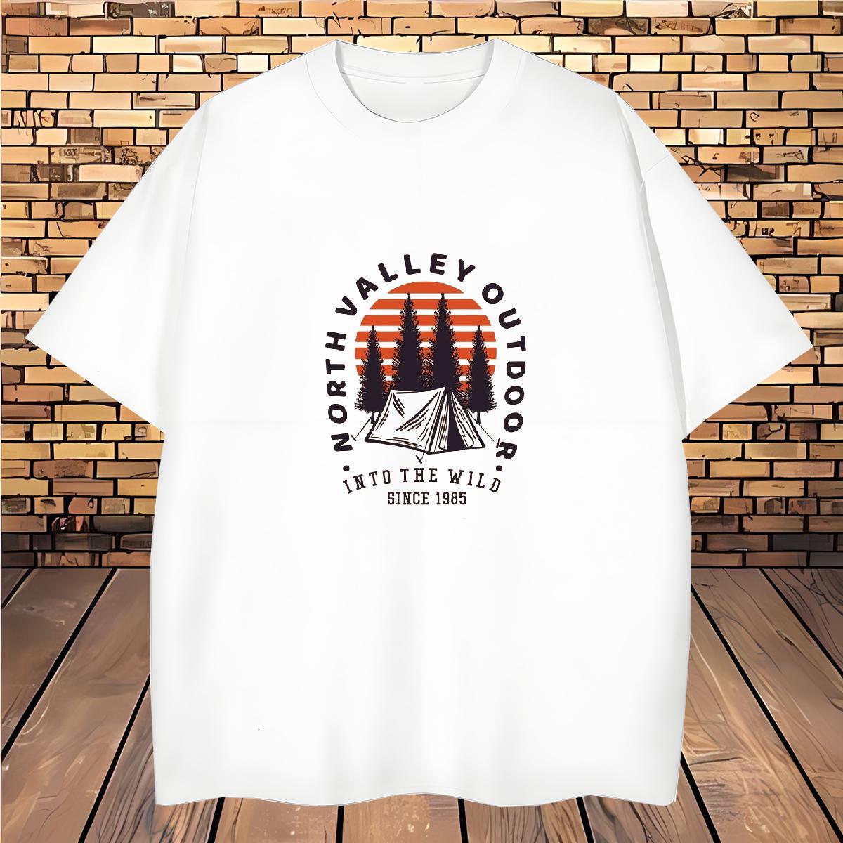 Men T Shirts 230g Cotton tree Street Wear Breathable Cartoon Printing L-4XL Men Tees Fashion Designer Free Shipping Clothes