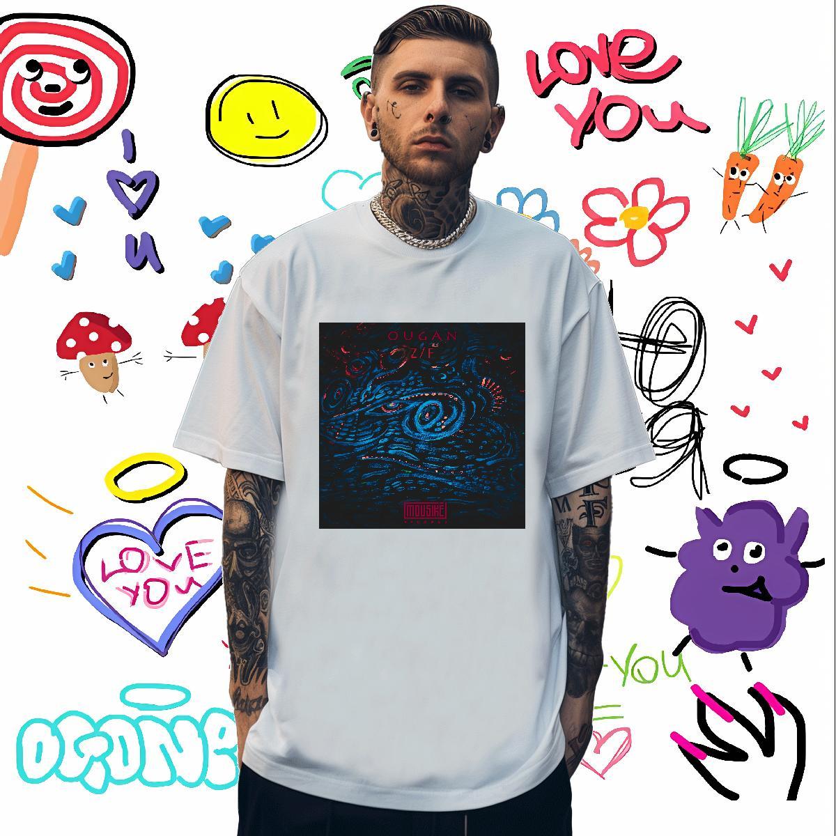 Classic T-Shirts 100% Cotton 230g terror Daily Wear Tops Breathable Crew Neck High Quality Men Tshirts Custom Printing