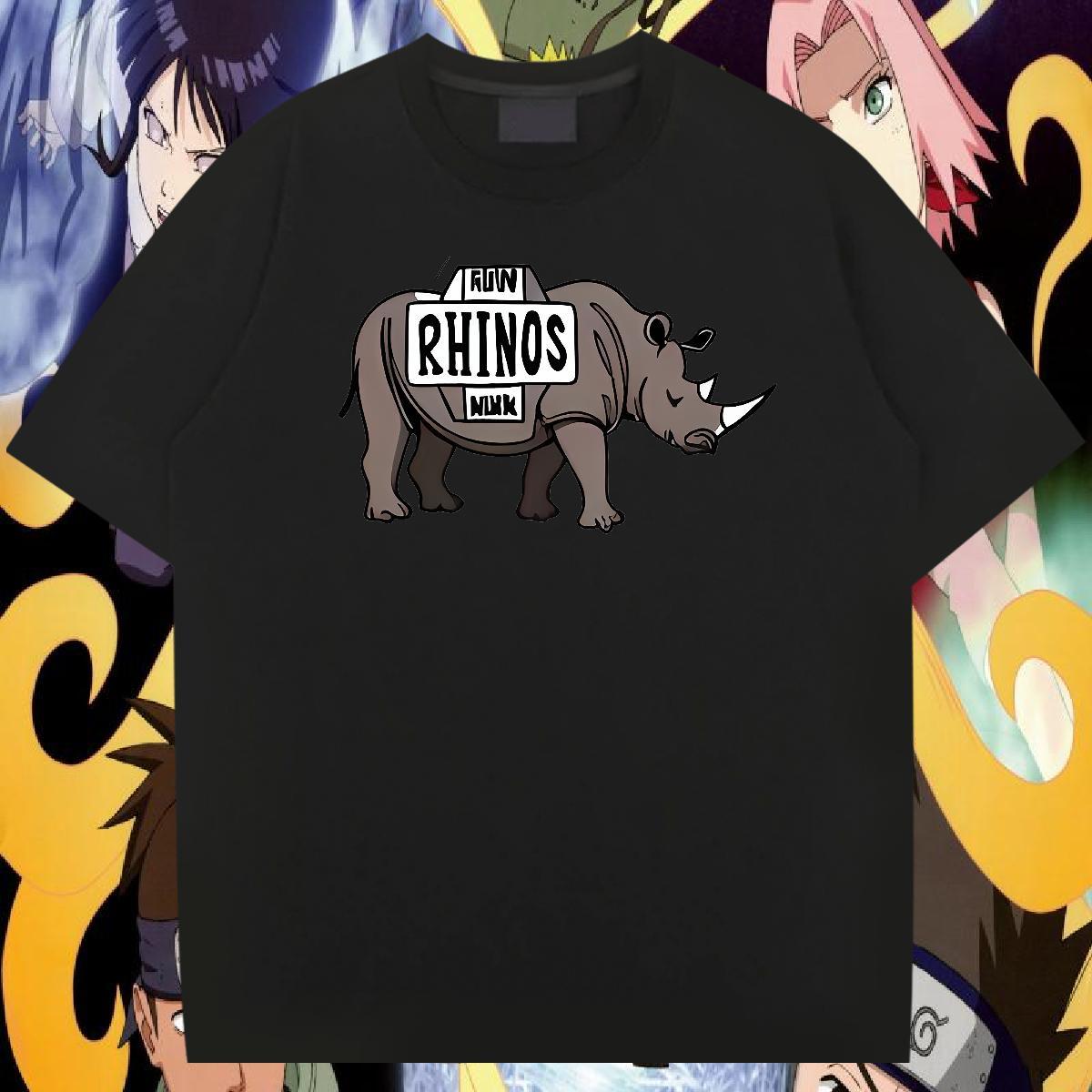 Free Shipping T Shirts Men 230g 100% Cotton rhinoceros Summer Casual Tops Tees Breathable Crew Neck Cool Couples T Shirts DIY Logo Oversized