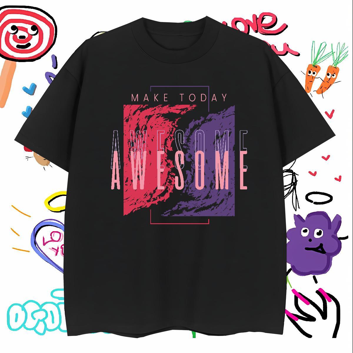 T Shirts Men 230g Cotton tree Hip Hop Street Breathable Short Sleeve Anime Couples T Shirts DIY Customized Free Shipping Tees