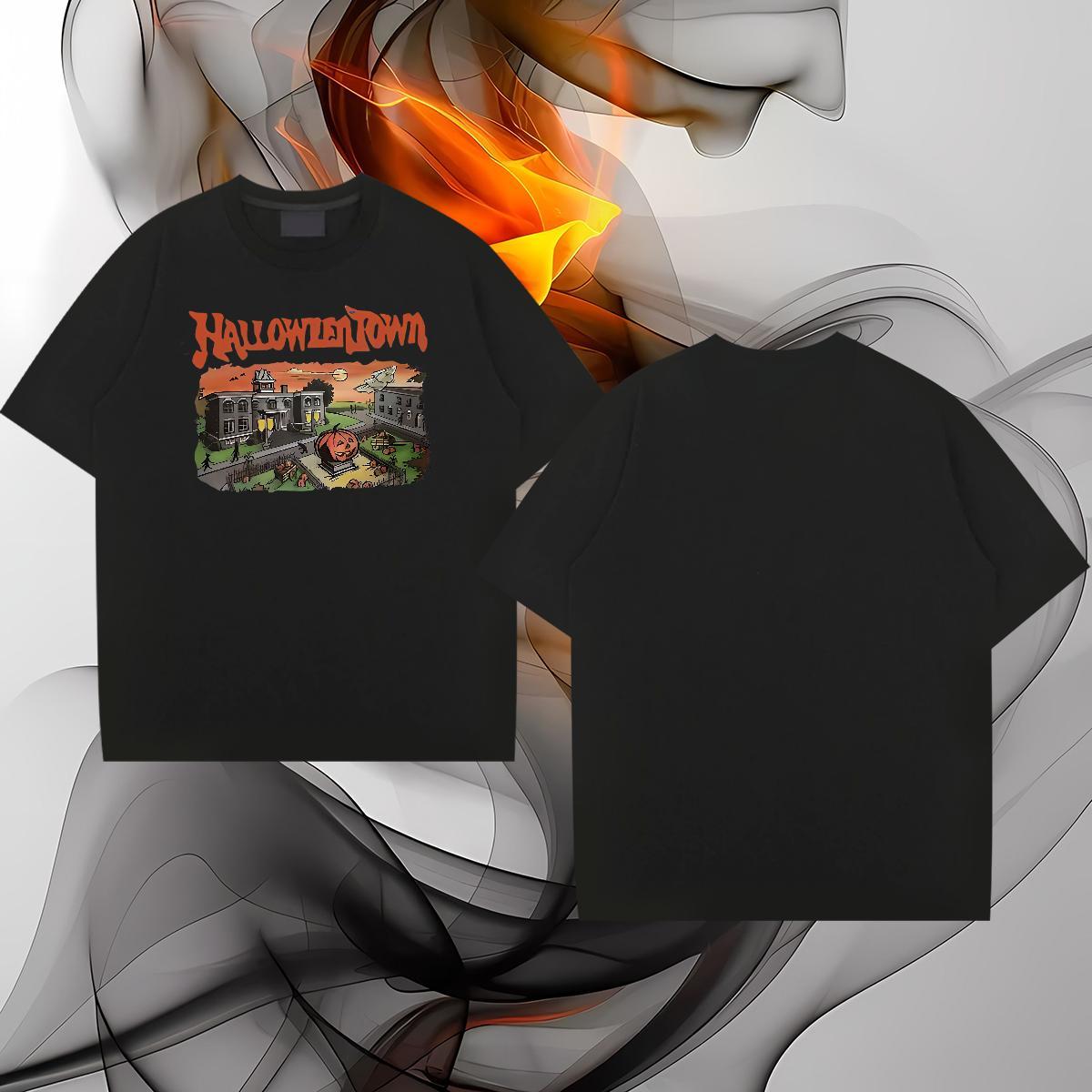 Fashion T-Shirts 230g Pure Cotton pumpkin Daily Wear Tees Shirts Breathable Short Sleeve Loose Men Tops Tees Oversized 4XL