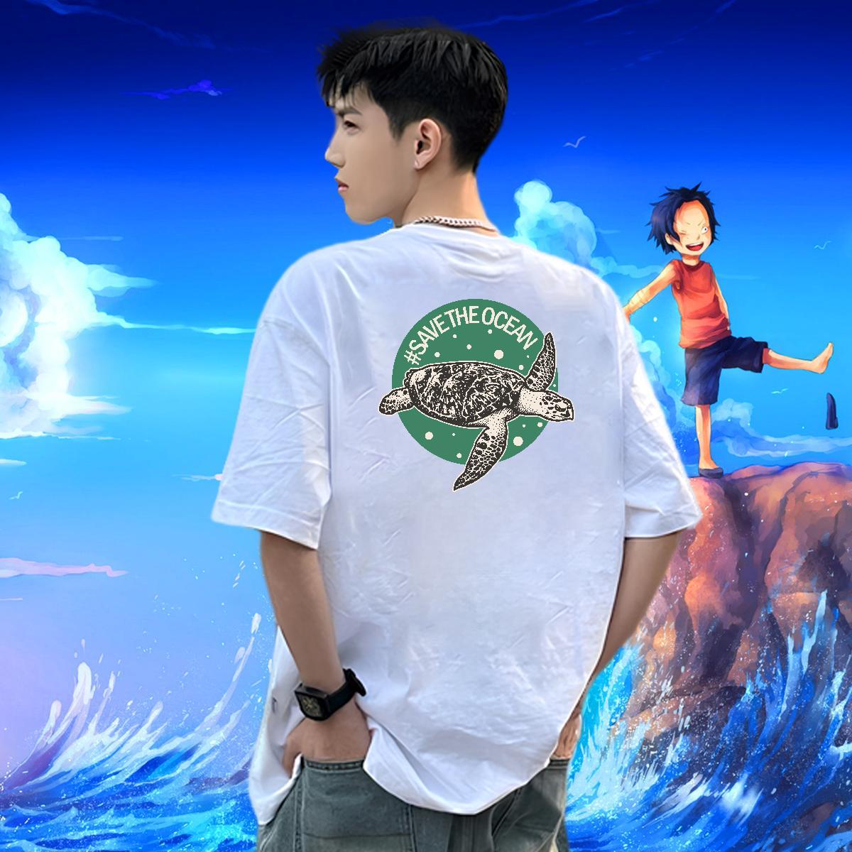 Classic Casual Mens T Shirts 100% Cotton 230g tortoise Home Outdoor Clothings Breathable Crew Neck Brand Men Tshirts Custom Big Size