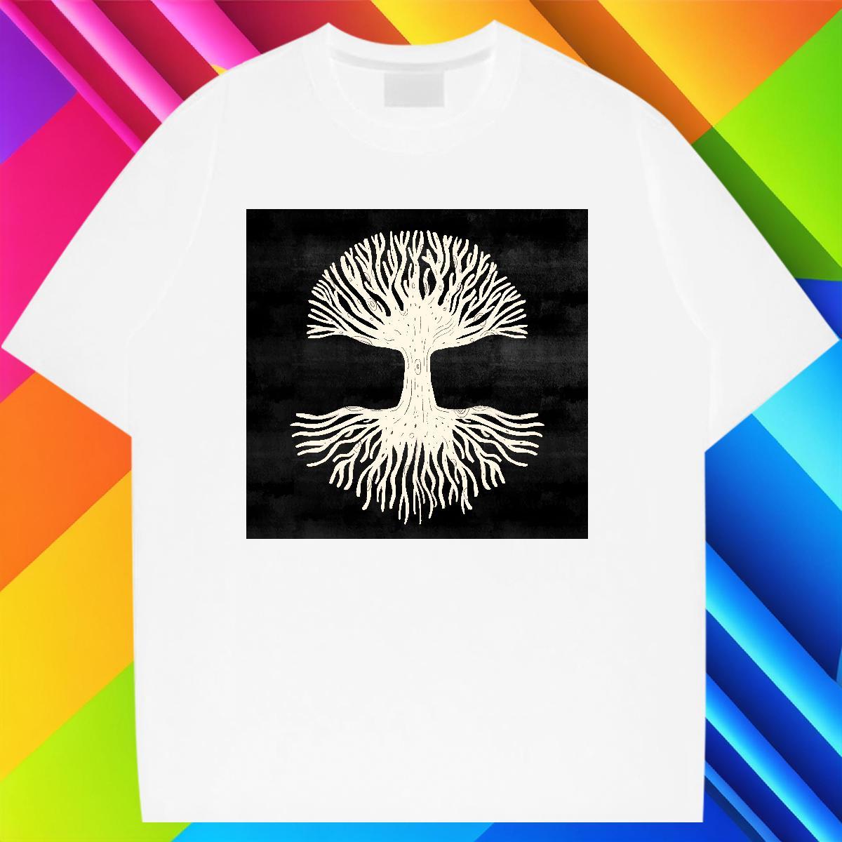 Designer Couples T Shirts 230g Pure Cotton Casual Beach tree Asian Size Breathable Soft Custom T Shirt For Man Tops