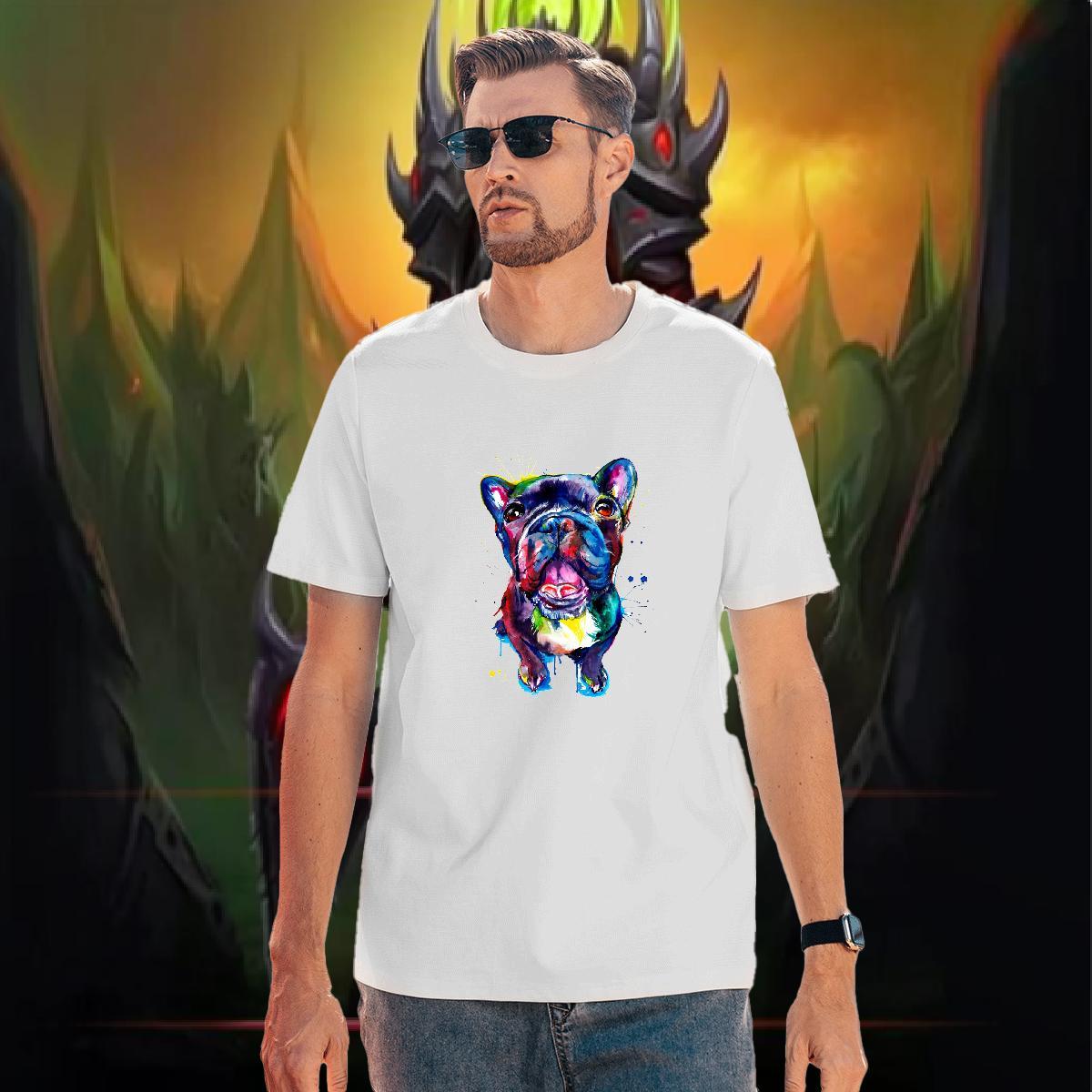 Stylist Mens T Shirts 100% Cotton 230g Dog Street wear Hip Hop Tees Shirts O Neck Short Sleeves Brand Mens Tshirts Custom Print Oversized