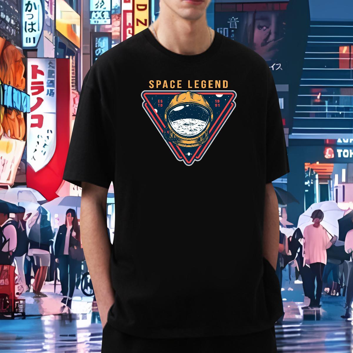 Men T Shirts 230g Pure Cotton spaceman Hip Hop Street Short Sleeve O-Neck Cartoon Printing L-4XL Men Tees Designer Fashion Wholesale Polos