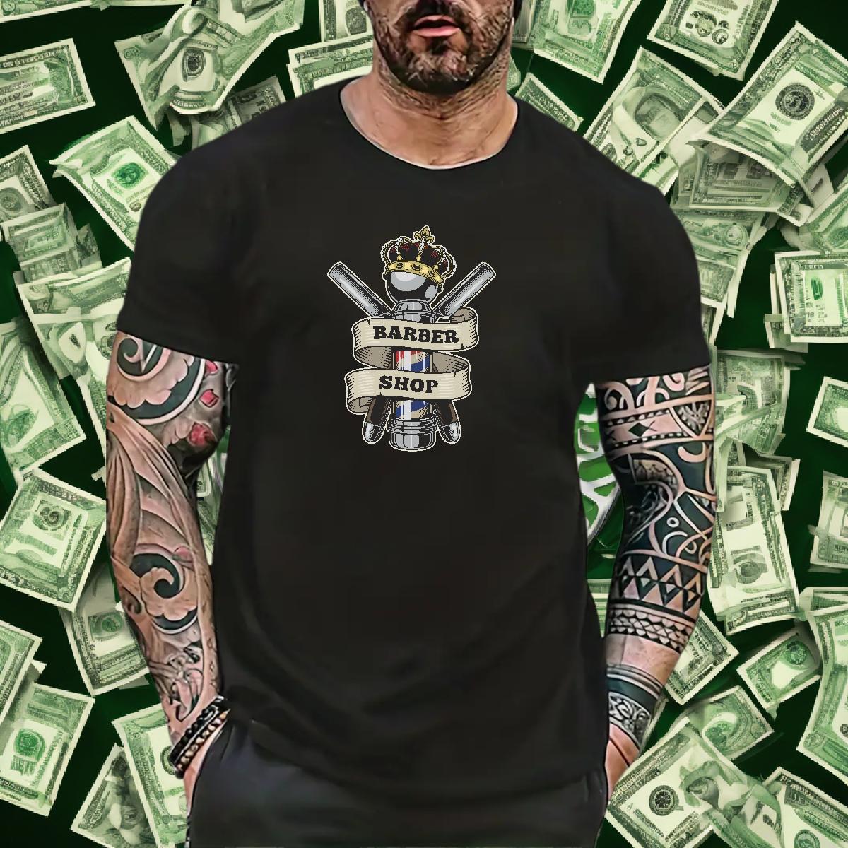 TOP Quality Men Clothes T-Shirt 100% Cotton 230g Casual tool DIY Printed Breathable Short Sleeve Fashion Casual T-Shirts Tops Tees