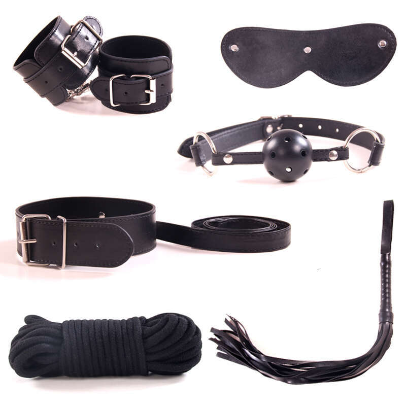 6PCS Fetish Kits Bed Restraints Bondage Plush PU Sexy Flirting Alternative Toys Tied BDSM Bondage Suit Adult Sex toy for women