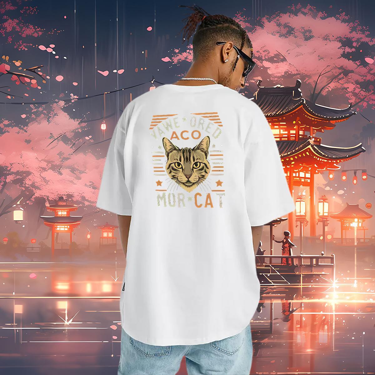 Classic T Shirts Men 100% Cotton 230g cute Casual Clothings Short Sleeve O-Neck Loose Fit Tshirt for Man Woman Custom Cartoon