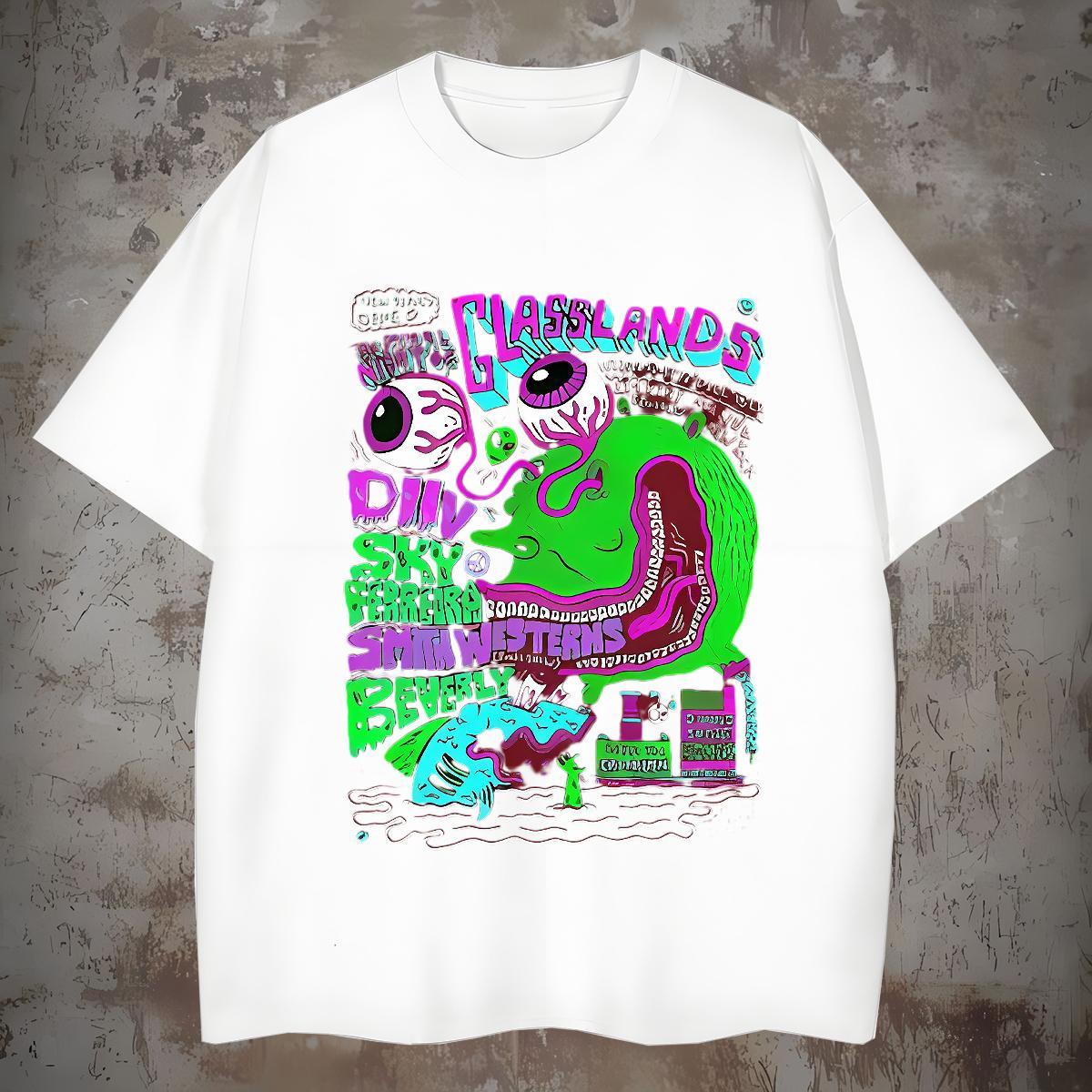 T shirt 230g Pure Cotton painting Street Crew Neck Breathable Oversized 3XL 4XL Couples T Shirts Fashion Designer Wholesale Polos