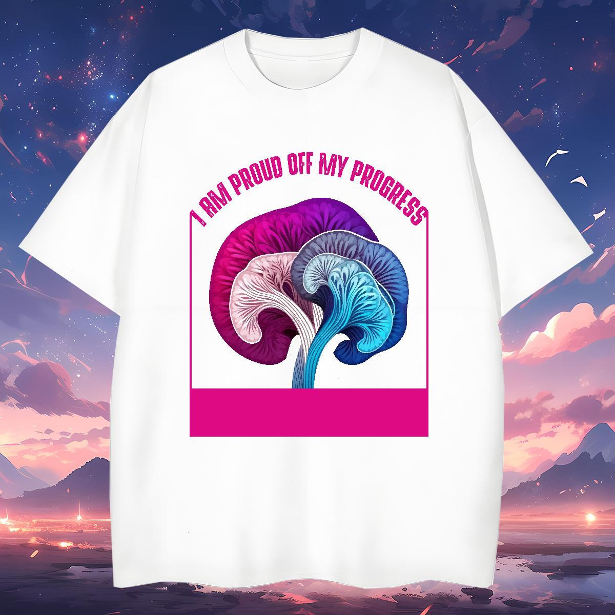 Mens T Shirts 230g 100% Cotton mushroom Summer Casual Crew Neck DIY Logo Oversized Men Tshirts Designer Fashion Classic Clothes