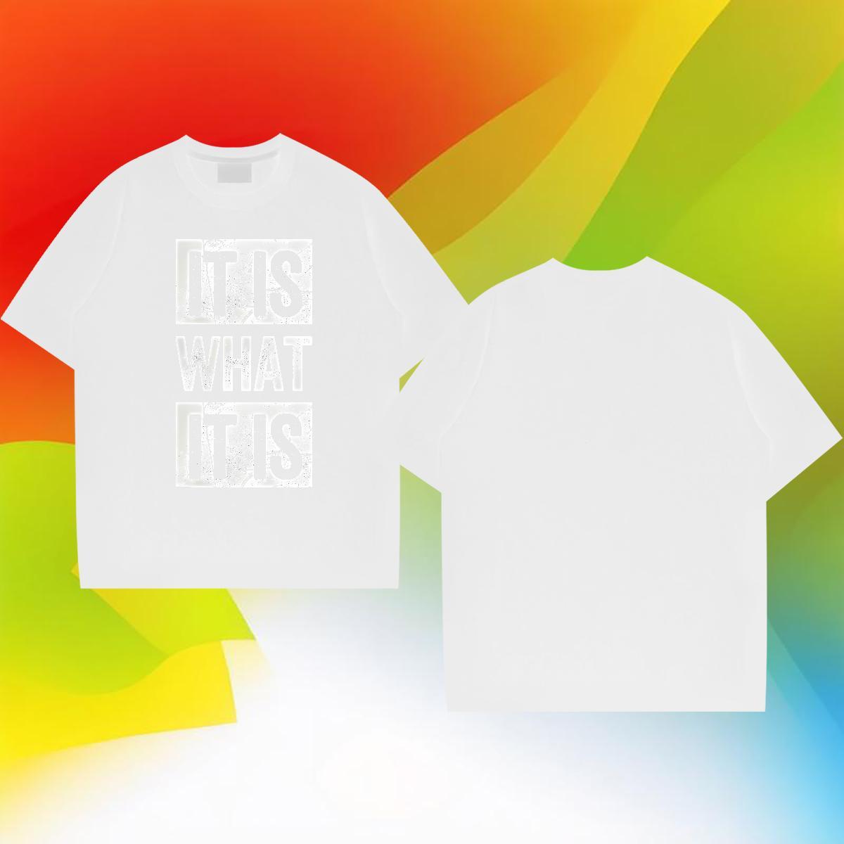 Free Shipping Couples T Shirts 230g Cotton Spring Summer letter Customized Print O-Neck Short Sleeve Fashion Design T Shirt For Man Tees