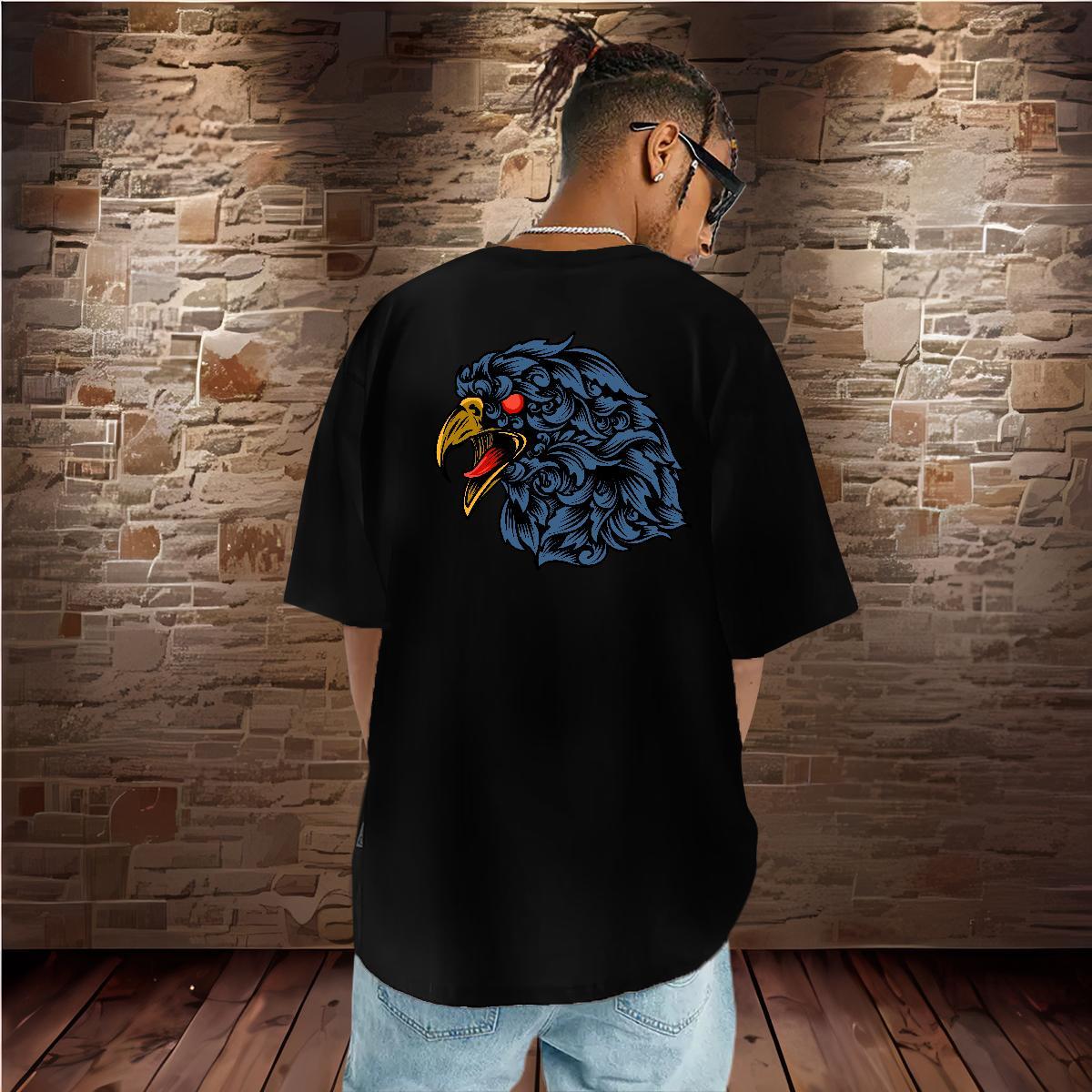 2024 Summer Mens T Shirts 100% Cotton 230g eagle Casual Daily Wear Top Tees Breathable Soft TOP Quality Tshirt for Man Woman Floral Print