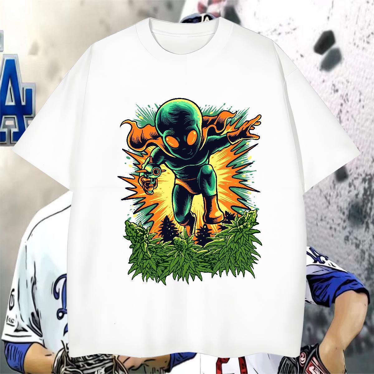 Fashion T-Shirts for Men ET Wear 230g Cotton Summer Casual Soft Custom Printed Crew Neck Breathable Couples T Shirts