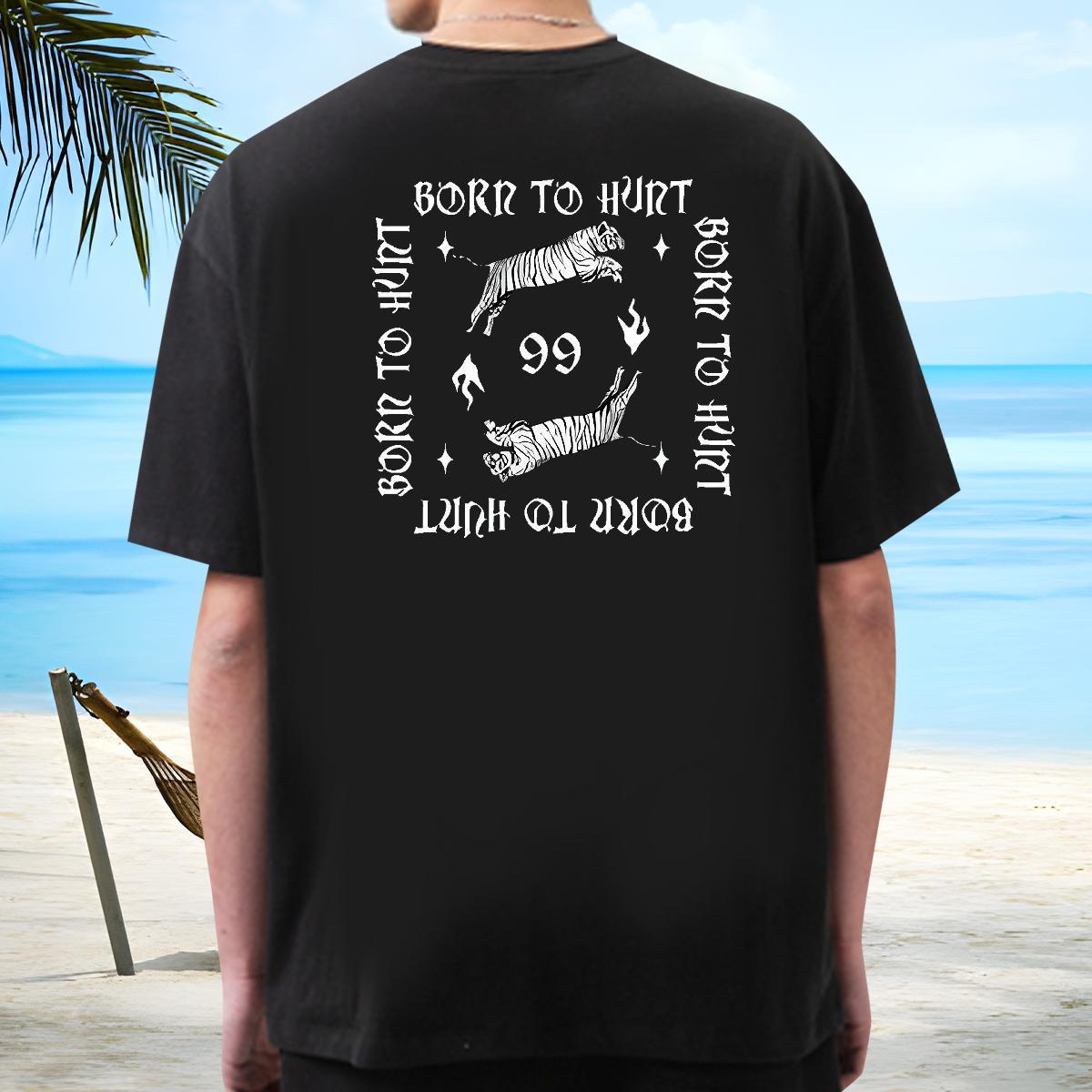 Designer Men Tshirts 100% Cotton 230g tiger Mens T Shirts Home Outdoor Breathable Crew Neck Customized New Tees