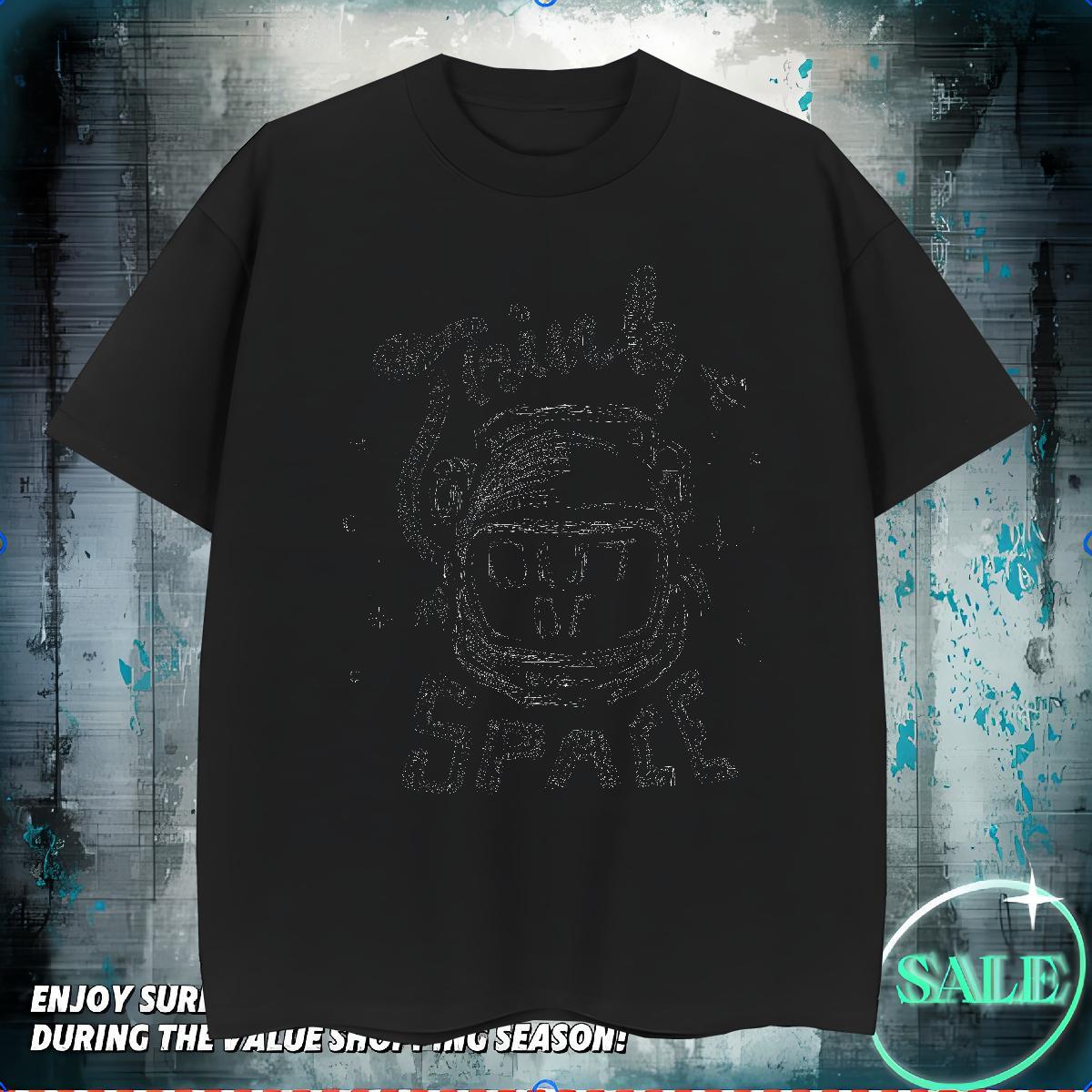 Men T Shirts 230g Pure Cotton spaceship Sports Casual Round Neck Short Sleeve Custom Printing Men Tops Tees Fashion TOP Quality Tops Shirt