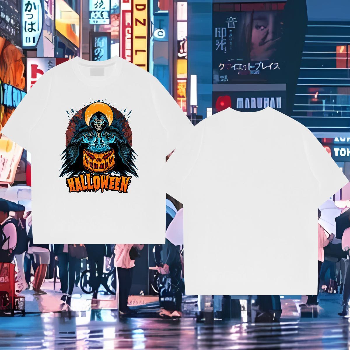 New Designer T Shirt For Man 100% Cotton 230g pumpkin Spring Summer Clothes Breathable Soft Brand Tshirts Anime