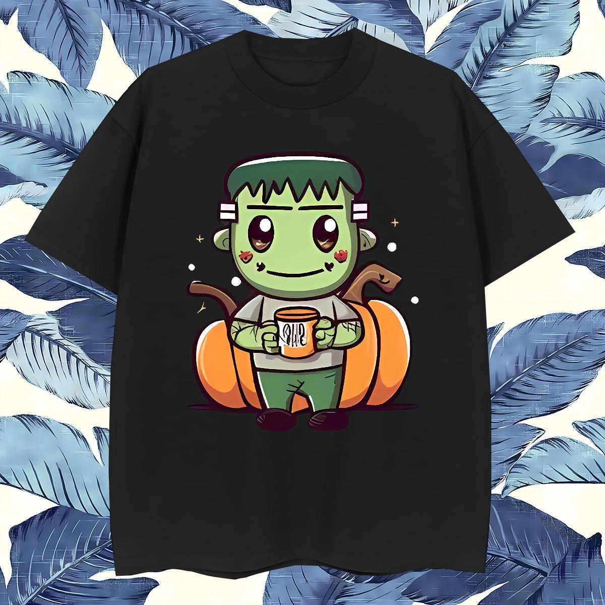 Fashion Mens T Shirts 230g 100% Cotton halloween Street Casual Tops Pure Cotton Designer Mens Tshirts DIY Printed