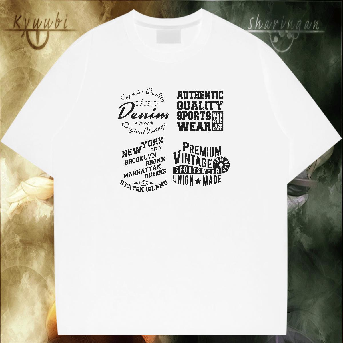 Comfortable Men Tops Tees 100% Cotton 230g Outdoor letter White Plus Size Breathable Short Sleeve Wholesale T Shirts Men Tops Shirt