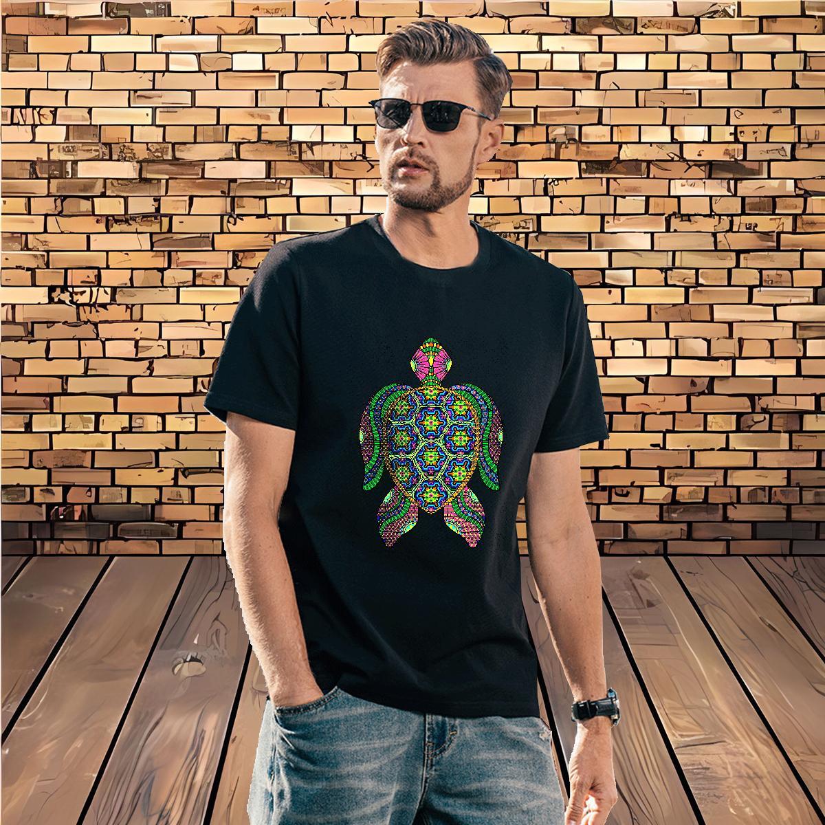 T shirt 230g 100% Cotton tortoise Spring Summer O Neck Short Sleeves White Plus Size Couples T Shirts 2024 DIY Wholesale Top Tees