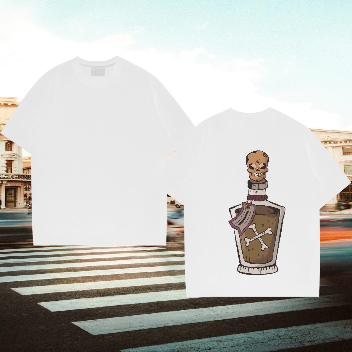 DIY Man T Shirts 230g Cotton bottle Spring Summer Tops Tees Breathable Crew Neck Free Shipping Tshirts Anime Print
