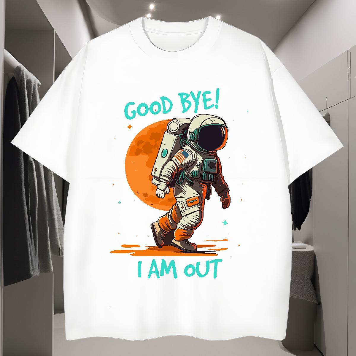 T shirt 100% Cotton 230g universe Daily Outfit Breathable Short Sleeve Customized Print Men Clothes T-Shirt Designer High Quality Tee Shirt