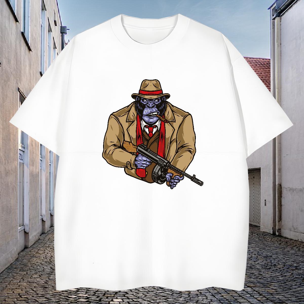 DIY Customized T-Shirts 230g 100% Cotton Street wear Hip Hop Tees O-Neck Short Sleeve High Quality Tshirt for Man Woman Plus Size Cartoon