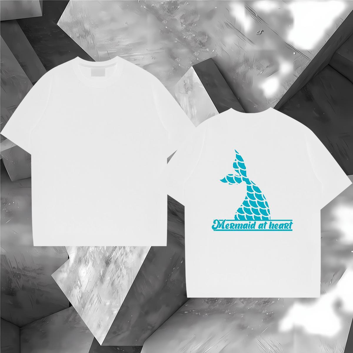 Designer Fashion T Shirt For Man 230g 100% Cotton Fishtail Street Wear Tops Breathable Crew Neck Brand Mens Tshirts Custom Cartoon