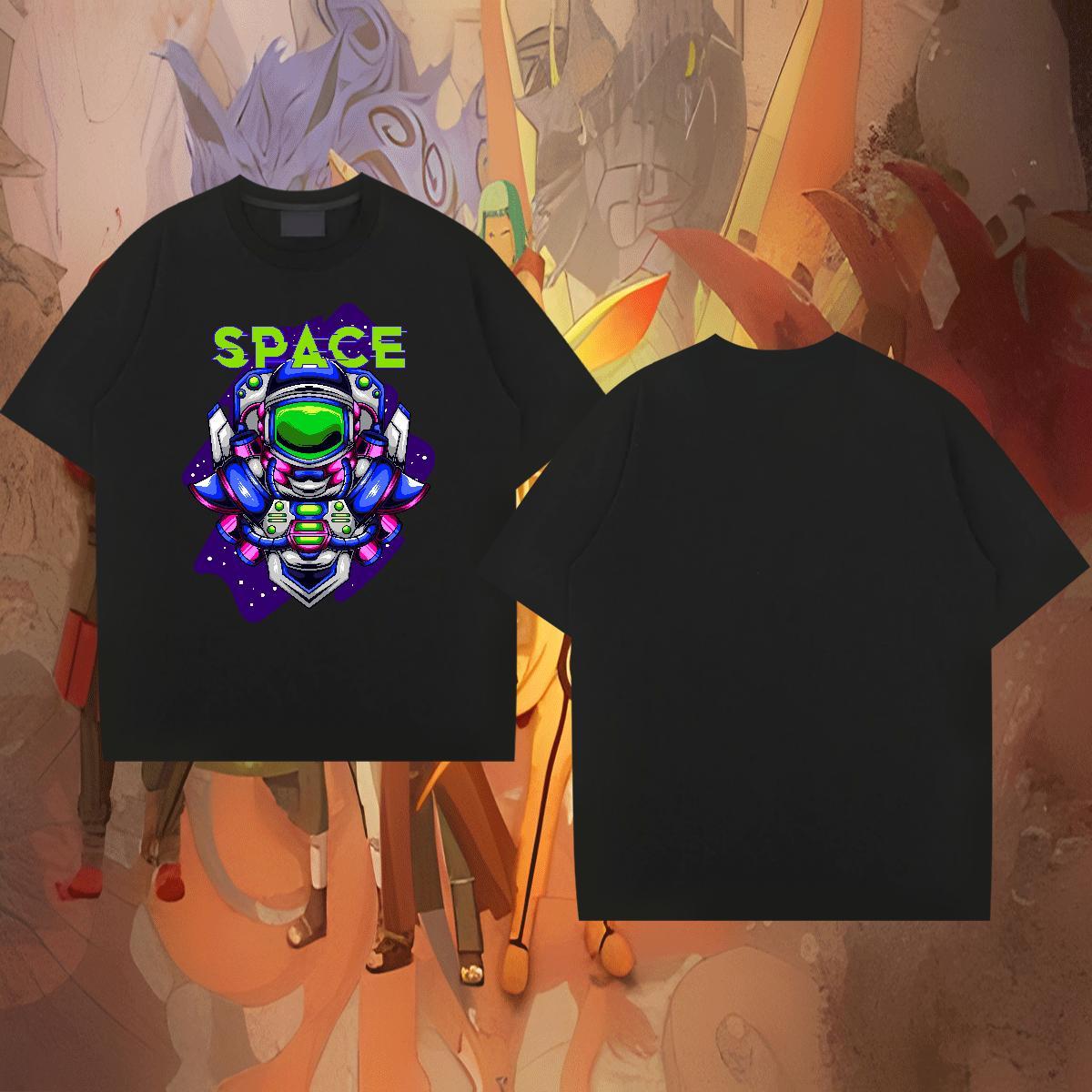 Loose Men Tshirts 230g Pure Cotton Outdoor ET DIY Printed Breathable Short Sleeve DIY Customized T Shirts Men Tops Shirt