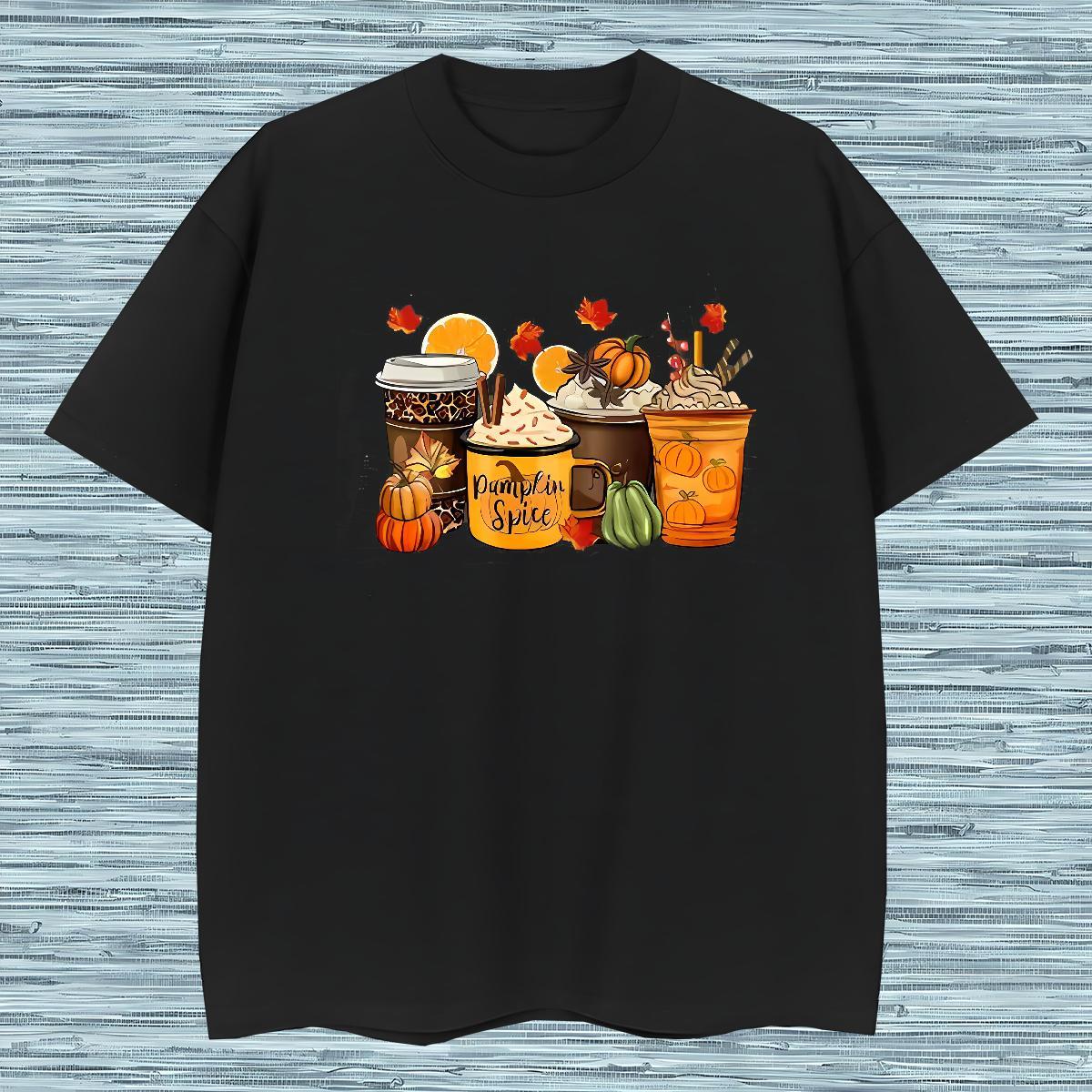 Man T Shirts 100% Cotton 230g pumpkin Street Wear Breathable Soft Black Oversized Tshirt for Man Woman New Classic Tops Tees