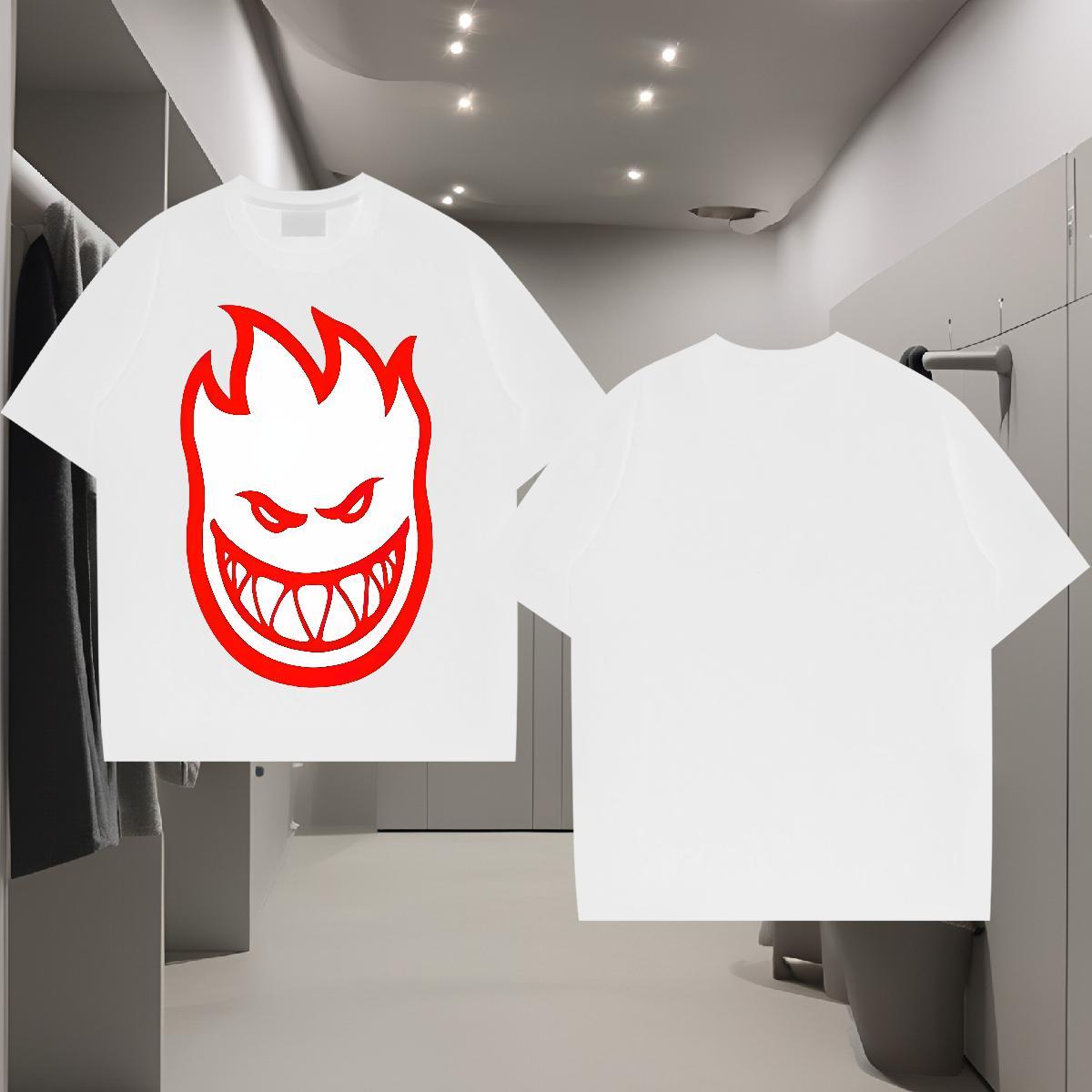 T Shirts Men 230g Pure Cotton monster Casual Daily Wear Breathable Soft Cartoon Printing L-4XL Men Tshirts 2024 Summer TOP Quality Top Tees