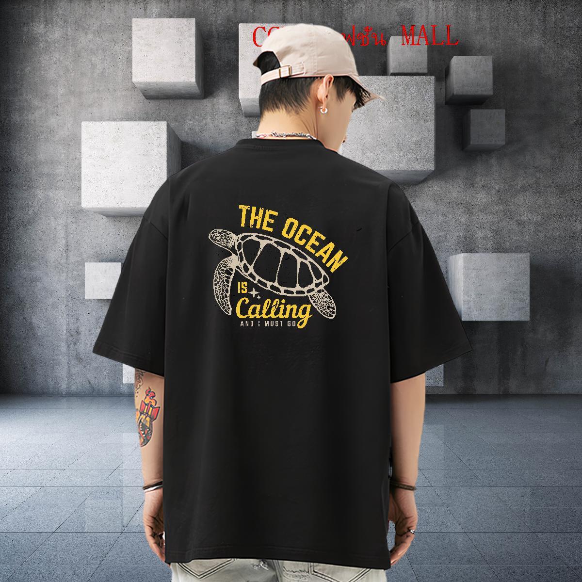 2024 DIY T-Shirts 100% Cotton 230g Daily Wear Tee Shirt Breathable Crew Neck Cool Men Clothes T-Shirt White Plus Size