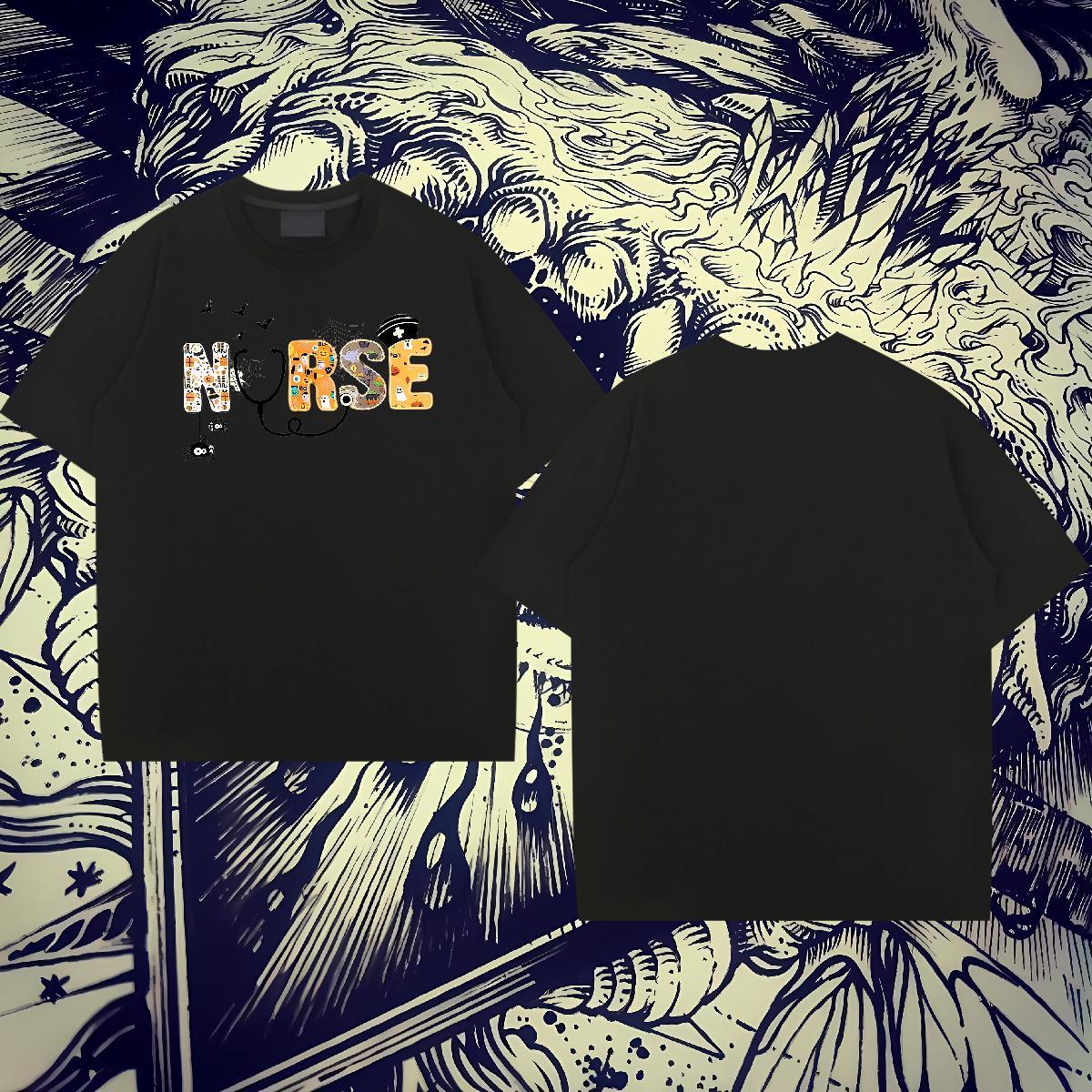 DIY Mens T Shirts 100% Cotton 230g halloween Outdoor Tees Shirts Pure Cotton TOP Quality Couples T Shirts Custom Big Size