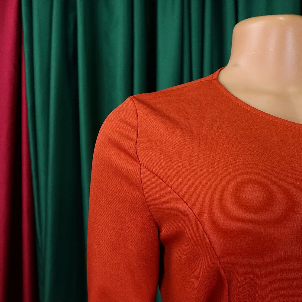 Office Dresses for Woman Skew Collar Full Sleeve Sashes Sheath Package Hips Mid Calf Professional Business Work Dress 240806