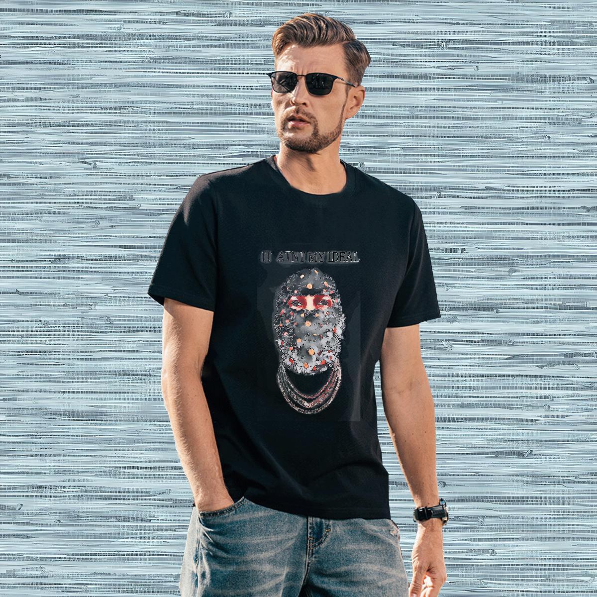 T Shirts Men 230g Pure Cotton portrait Casual Breathable Short Sleeve Asian Size Men Clothes T-Shirt Designer Loose Fit Tops Shirt