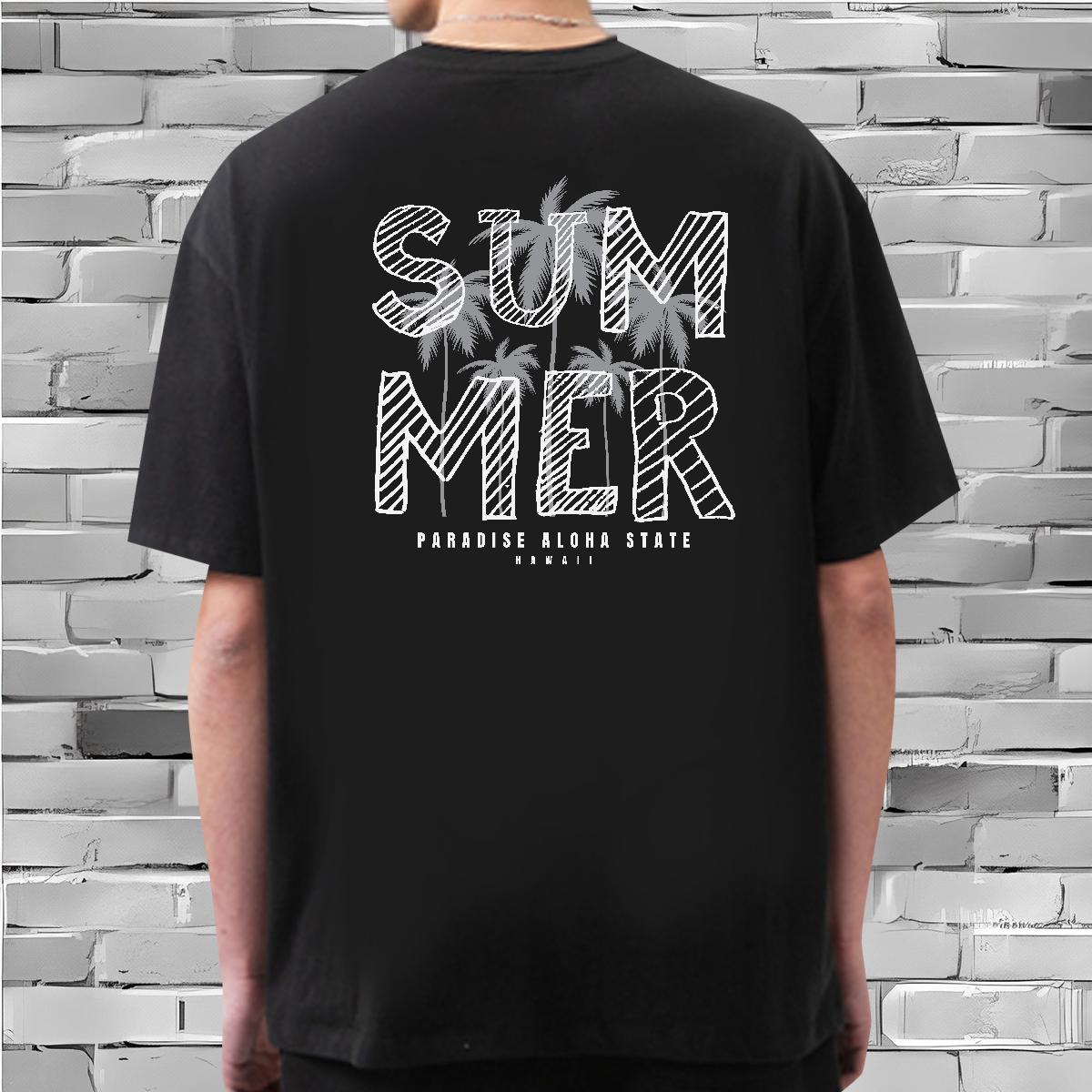2024 Designer Man T Shirts 100% Cotton 230g tree Street wear Hip Hop Tops Breathable Unisex Mens Tshirts Black White
