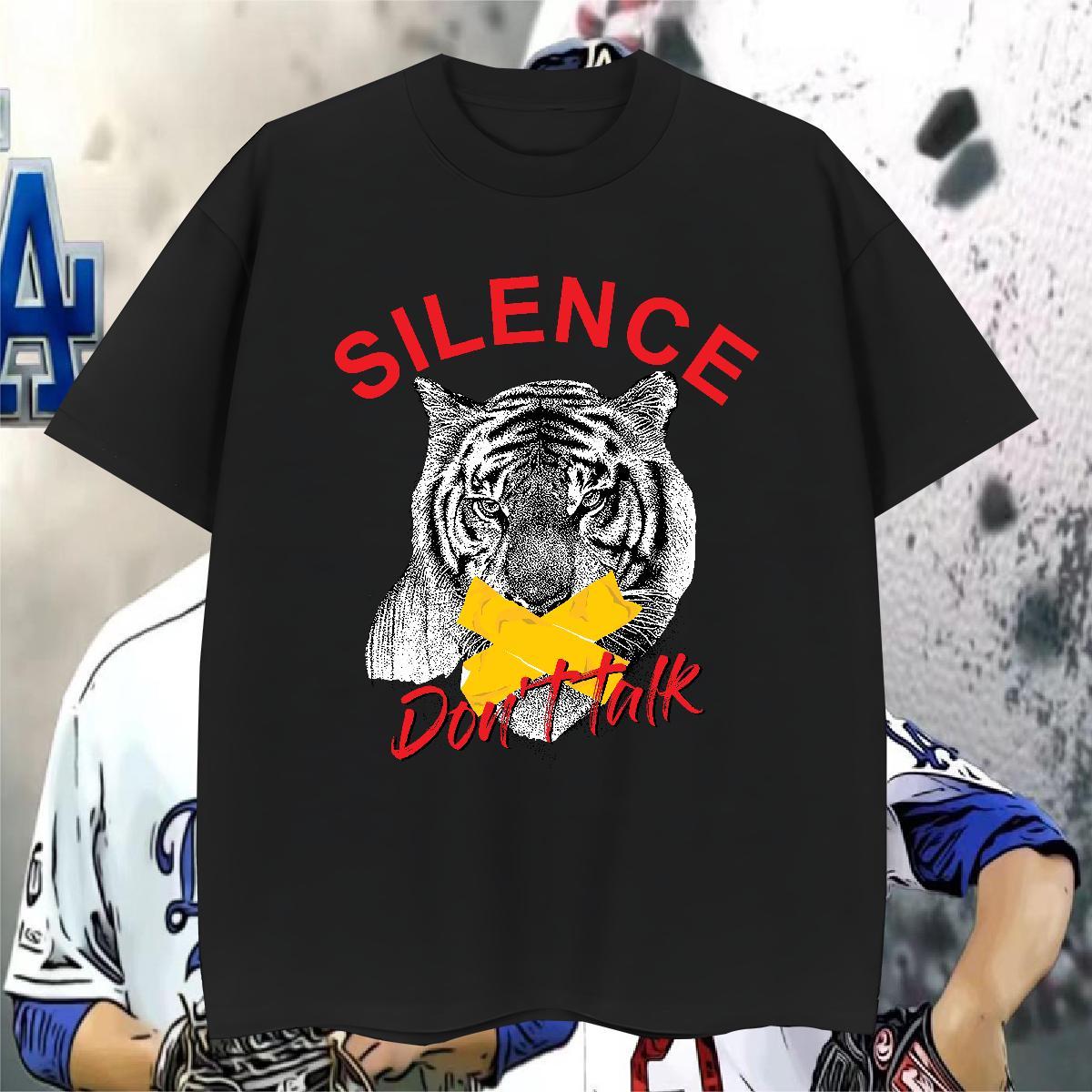 Man T Shirts 230g Cotton tiger Street Casual Breathable Soft Custom Print Plus Size Couples T Shirts Customized TOP Quality Tee Shirt