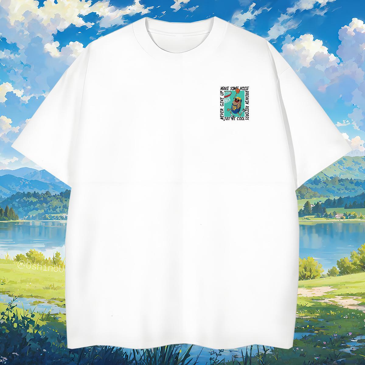 T Shirt For Man 230g 100% Cotton USA Daily Outfit Breathable Crew Neck Anime Men Clothes T-Shirt Classic Casual Unisex Top Tees