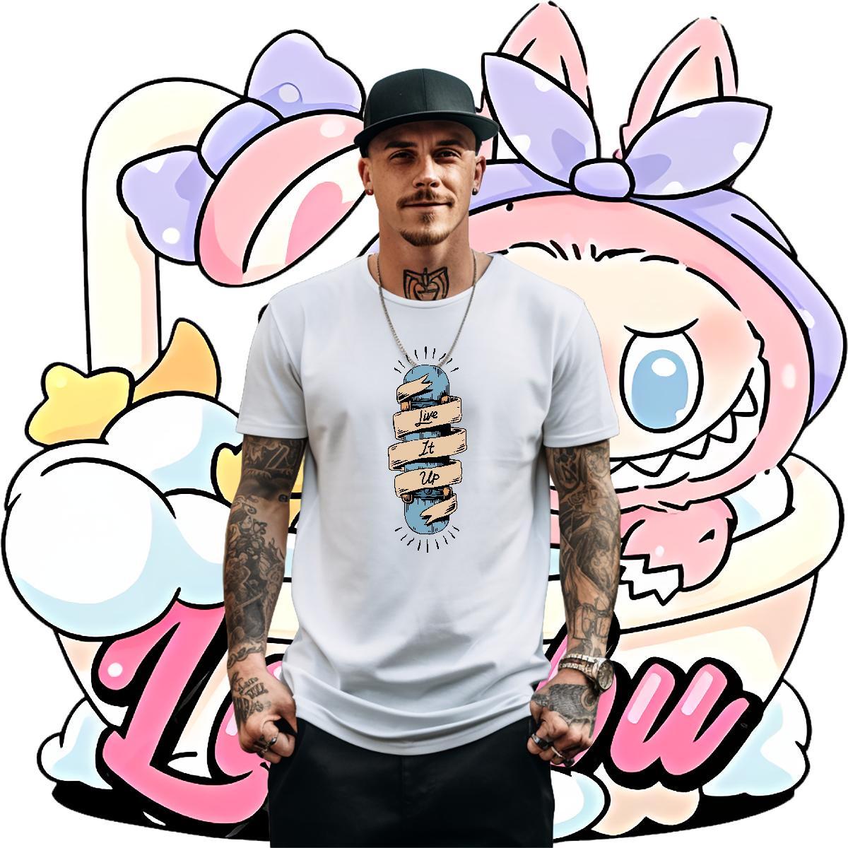 Popular Tshirt for Man Woman 100% Cotton 230g Casual Beach skateboarding Cartoon Print Crew Neck Breathable Free Shipping T Shirt For Man Tops Tees