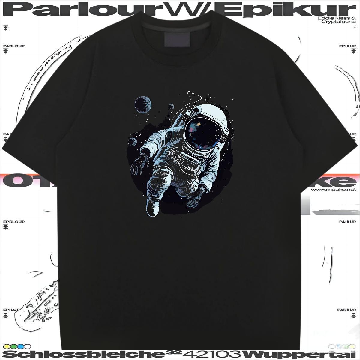 Men T Shirts 230g Pure Cotton universe Daily Wear Breathable Crew Neck Custom Cartoon Men Tees Designer Fashion Loose Fit Clothes