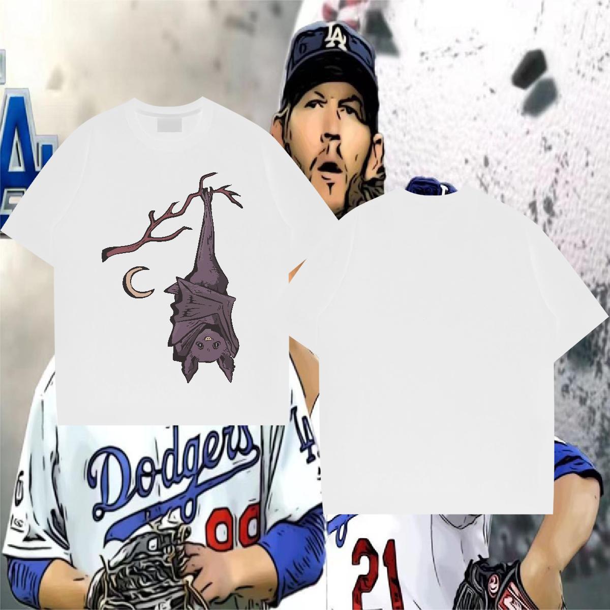 2024 DIY T shirt 230g 100% Cotton bat Casual Top Tees O-Neck Short Sleeve Brand Mens Tshirts Anime