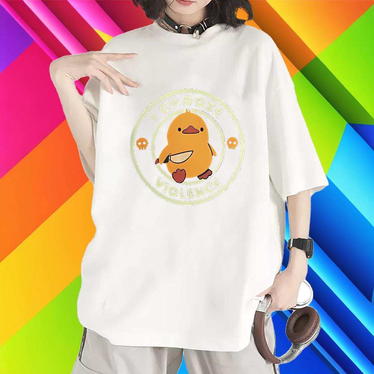 Popular Woman T Shirts Breathable Lady T shirt Oversized L-4XL duck High Street Hip Hop 230g Cotton Fashion New Tshirts