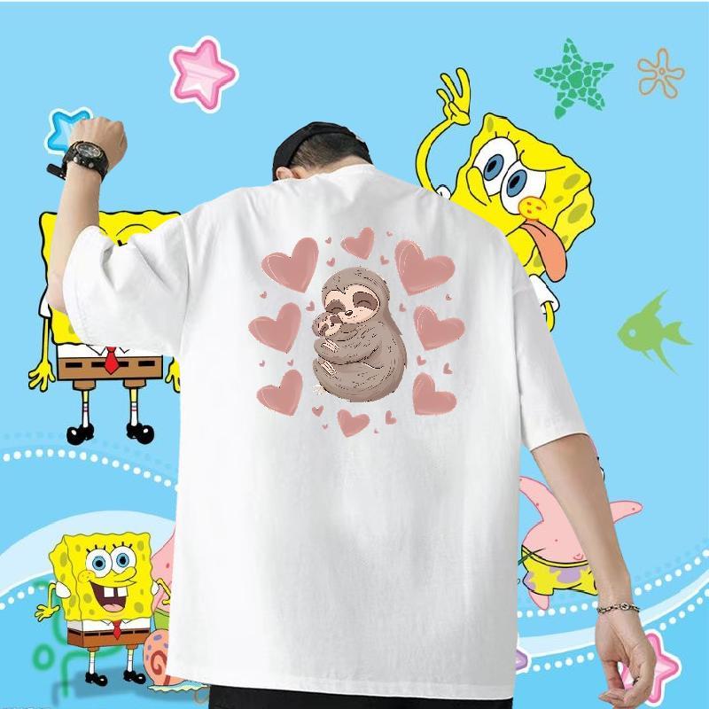 Brand T shirt 230g Pure Cotton bear Casual Tshirts O Neck Short Sleeves Wholesale Men Tees DIY