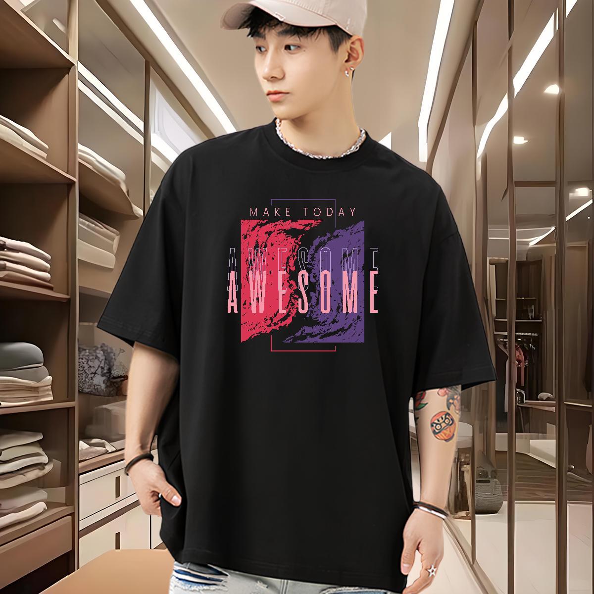 Fashion Casual T Shirt For Man 230g Cotton tree Spring Summer Tees O Neck Short Sleeves Designer Tshirts Custom Big Size